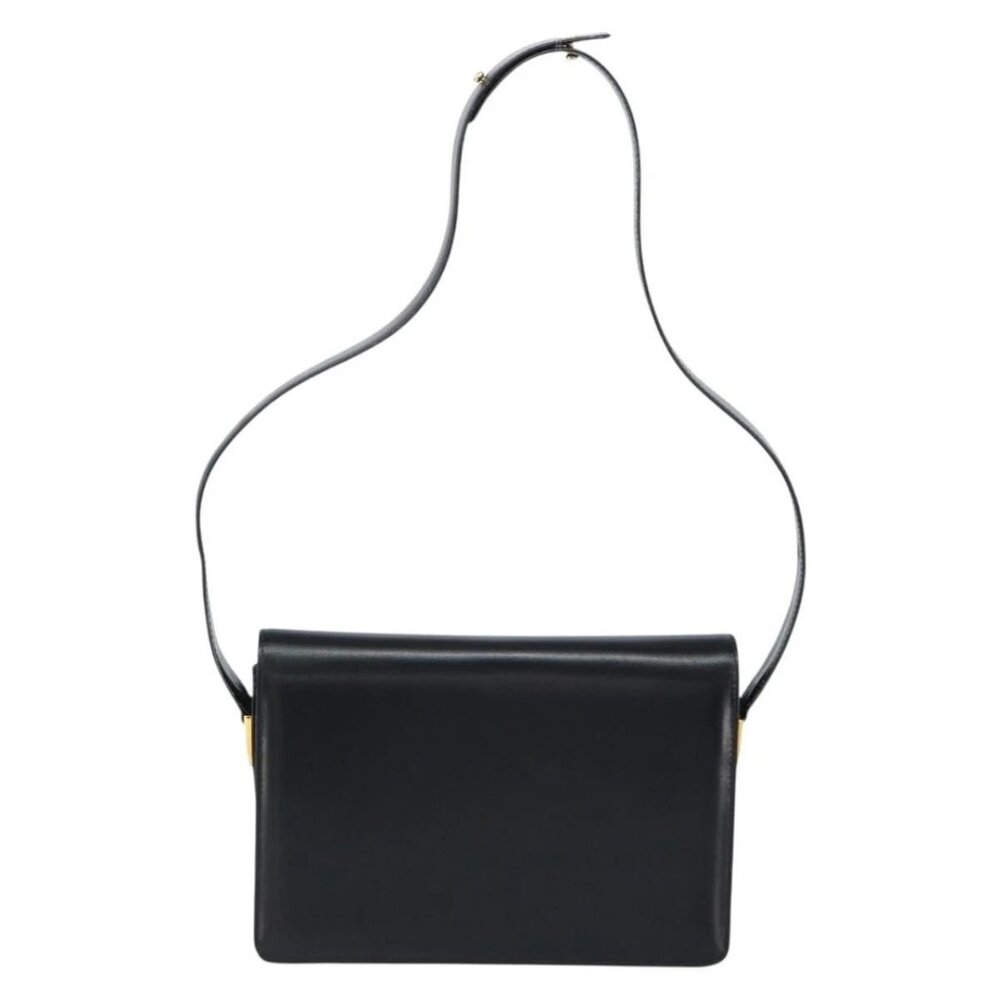 GUCCI Shoulder Bag Leather Black Gold Auth ep11506 - Picture 2 of 16